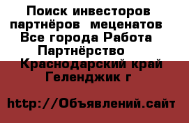 Поиск инвесторов, партнёров, меценатов - Все города Работа » Партнёрство   . Краснодарский край,Геленджик г.